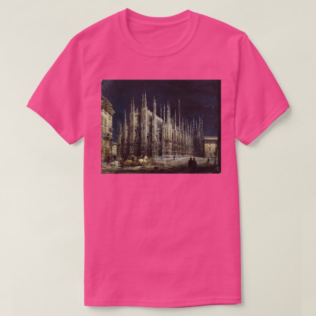 Notturno di Piazza del Duomo a Milano av Angelo In T Shirt (Design framsida)