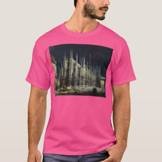 Notturno di Piazza del Duomo a Milano av Angelo In T Shirt