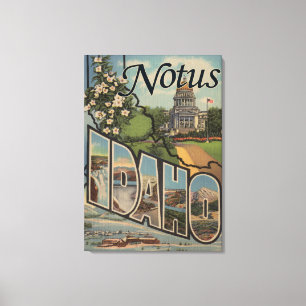 Notus IdahoLarge brev ScenesNotus, legitimation Canvastryck