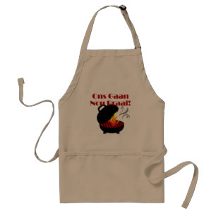 Nou Gaan Ons Braai Apron Förkläde
