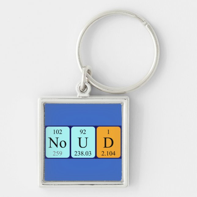 Noud Periodisk nyckelring bord namn (Framsidan)