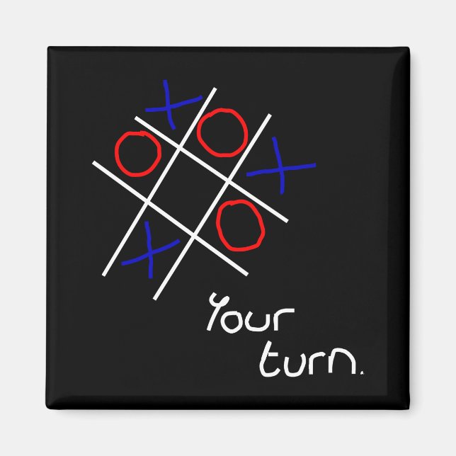 Noughts & Kor (Tic-tac-toe) Magnet (Framsidan)