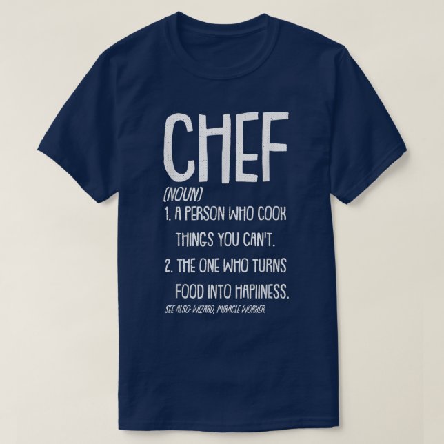 Noun Chef Funny Sous Master Head Executive Cook in T Shirt (Design framsida)