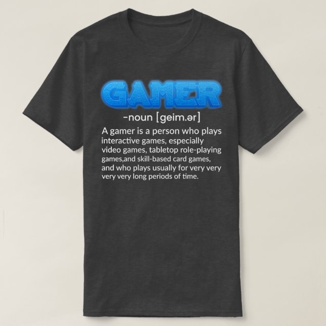 Noun Funny Gaming-citat Videospelsgåva T Shirt (Design framsida)