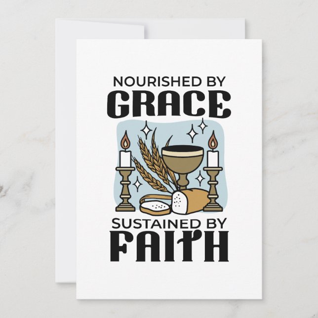 Nourished by Grace, Sustained by Faith Design Julkort (Framsida)