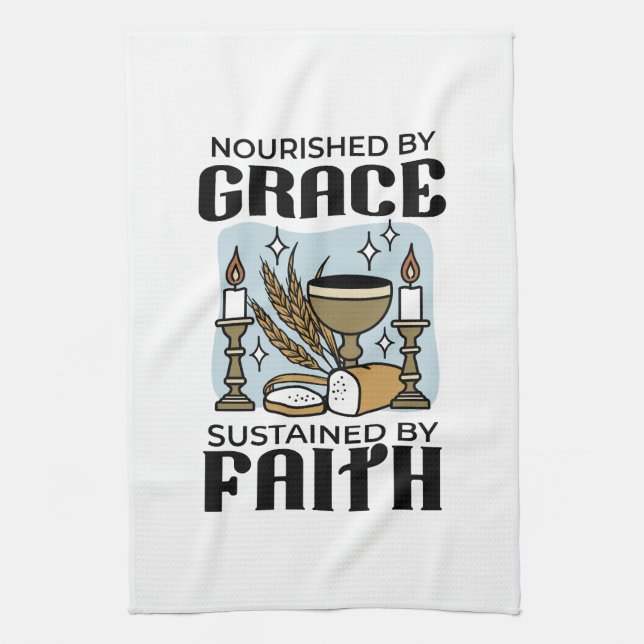 Nourished by Grace, Sustained by Faith Design Kökshandduk (Vertikal)