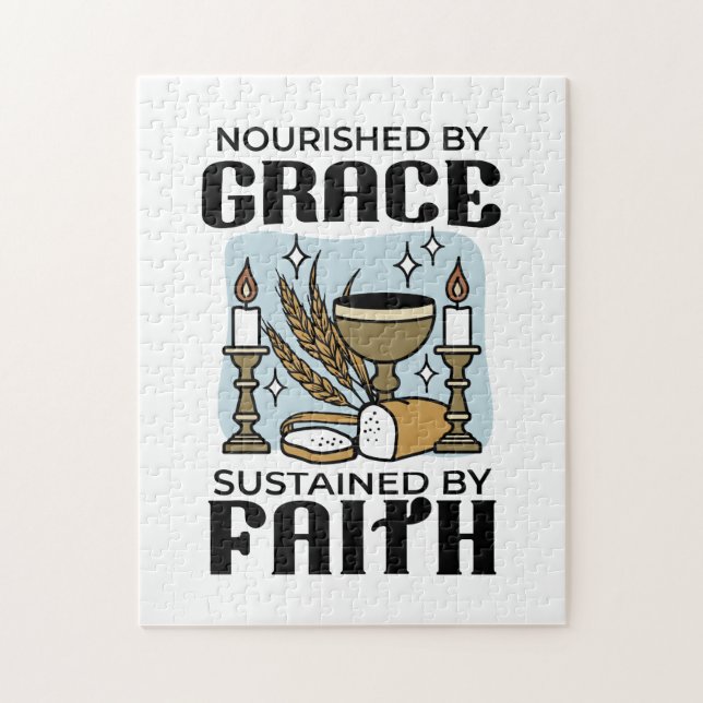 Nourished by Grace, Sustained by Faith Design Pussel (Vertikal)