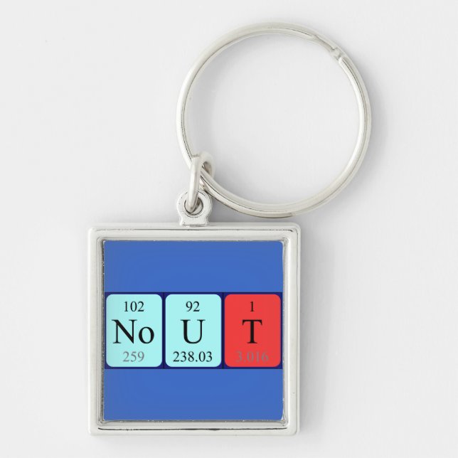 Nout Periodisk nyckelring bord namn (Framsidan)