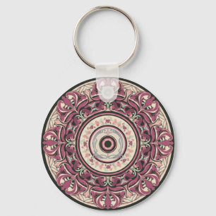 Nouveau Blommigt Mandala Nyckelring