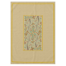 Nouveau Butterflies och Orange Träd 60 x 84 tum