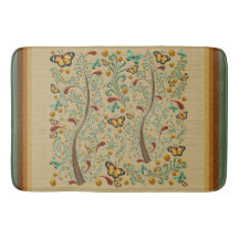 Nouveau Butterflies och Orange Träd