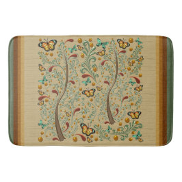 Nouveau Butterflies och Orange Träd Badrumsmatta