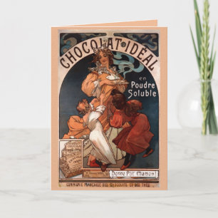 Nouveau Chocolate Birthday Card Kort