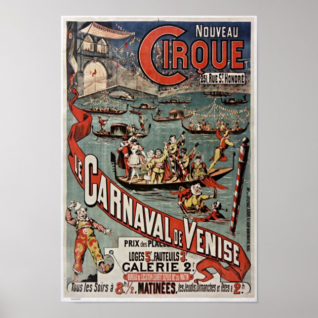 Nouveau Cirque: Fransk Carnival Poster (Framsidan)
