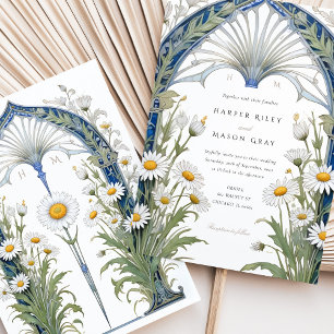 Nouveau Daisy Garden bröllopsinbjudan Inbjudningar