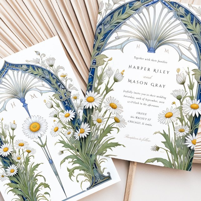 Nouveau Daisy Garden bröllopsinbjudan Inbjudningar (Skapare uppladdad)