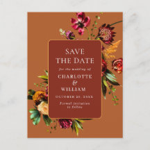 Nouveau Flowers Bröllop spara datum QR-kod