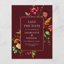 Nouveau Flowers Bröllop spara datum QR-kod