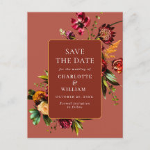 Nouveau Flowers Bröllop spara datum QR-kod