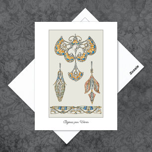 Nouveau Jewels Illustration Henri Vever Vykort