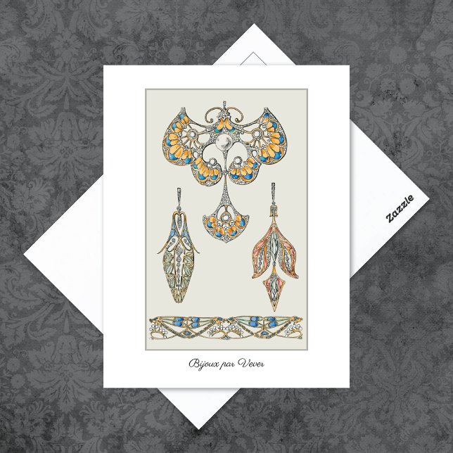 Nouveau Jewels Illustration Henri Vever Vykort (Skapare uppladdad)