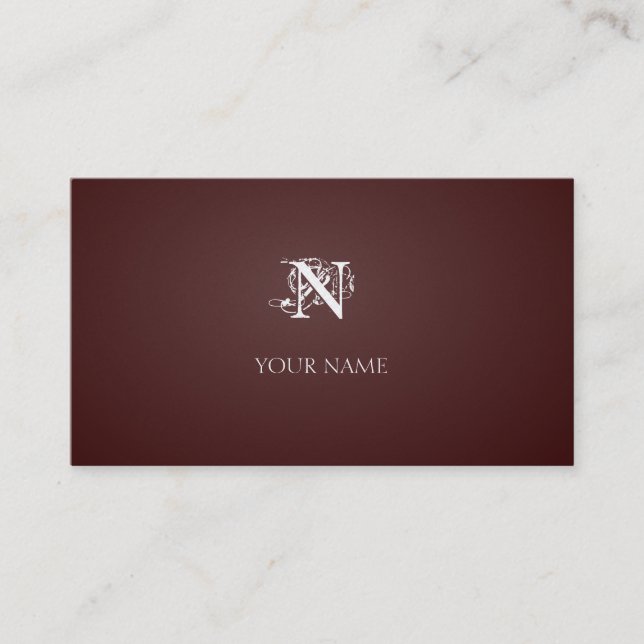 Nouveau Maroon Visitkort (Framsida)