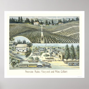 Nouveau Medoc Vineyard och Vin Cellars Poster