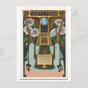 Nouveau September Libra zodiac-födelsedagsinbjudan Inbjudningar