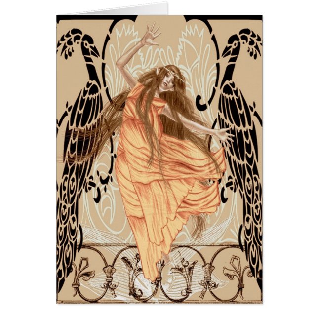 Nouveau stilkort hälsningskort (Framsidan)