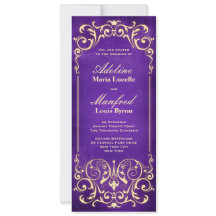 Nouveau Victorian: Blek Guld & Eggplant Bröllop