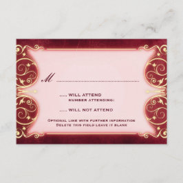 Nouveau Victorian: Red & Guld OSA Kort