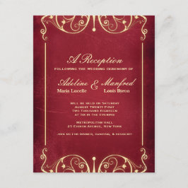Nouveau Victorian: Red & Guld Reception Tilläggskort
