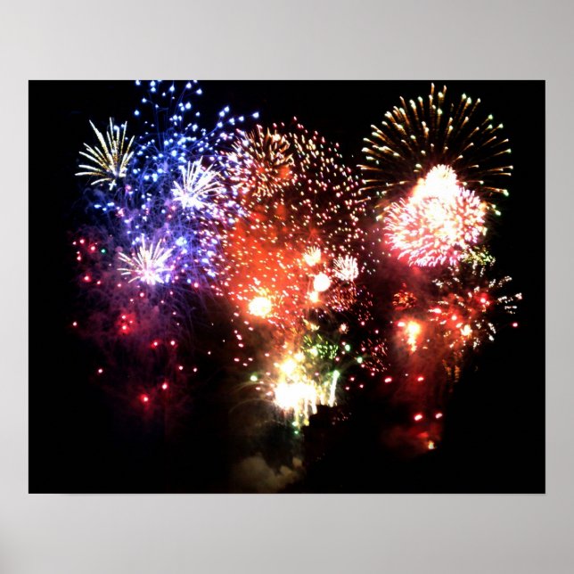 Nouvel an : bouquet final de feu d'artifice - poster (Framsidan)