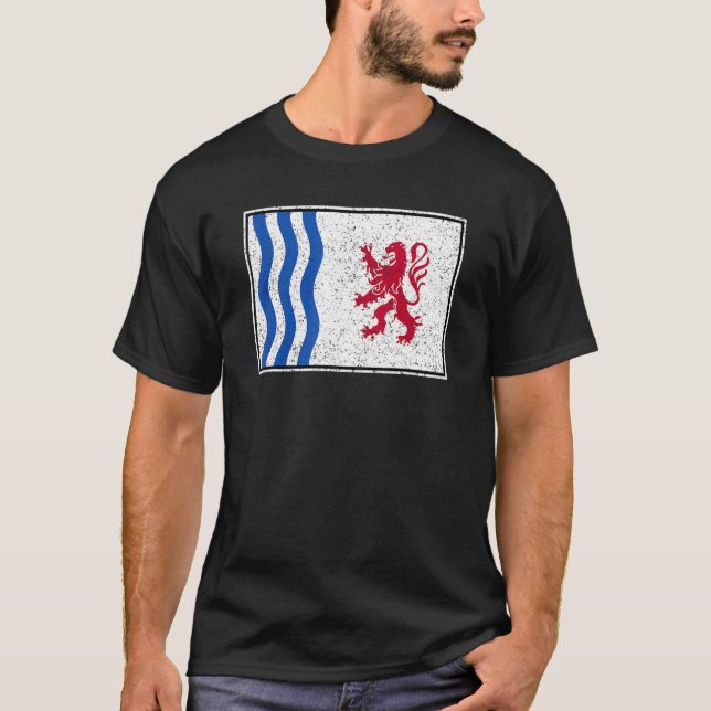 NOUVELLE-AQUITAINE FLAGGA SOUTHWEST FRANKRIKE T SHIRT (Framsida)