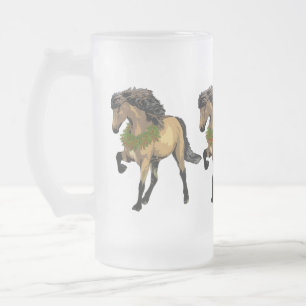 Nouvelle Islands Horse jul Frostat Ölglas