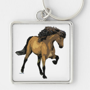 Nouvelle Vogue Fyrkantig Silverfärgad Nyckelring