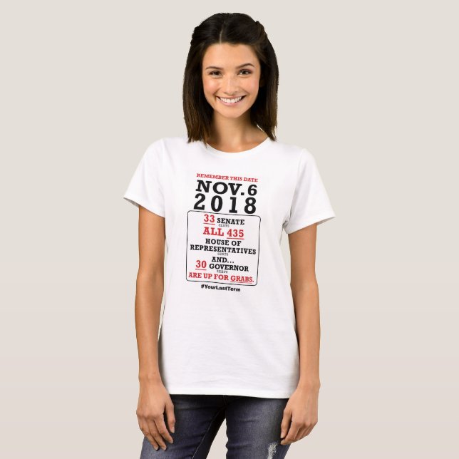 Nov.6 2018 - rösta dem ut t-shirt (Hel framsida)
