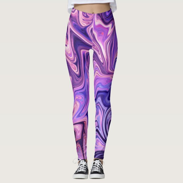 Nova Abstrakt Painting | Bästa Abstrakt Art Leggings (Framsida)