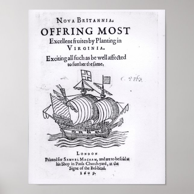 Nova Britannia. Erbjuder de mest utmärkta fruktern Poster (Framsidan)