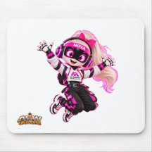 Nova Cute Rosa AI Robot Spel Mousepad