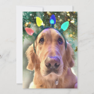 Nova den gyllene julinbjudan till Hund Inbjudningar