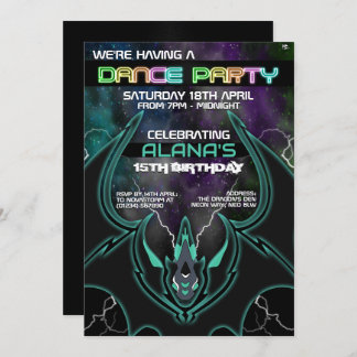 Nova Dragon Glow Party-inbjudningar Inbjudningar