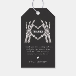 NOVA Halloween Skeleton Heart Händer Tack Gift Presentetikett