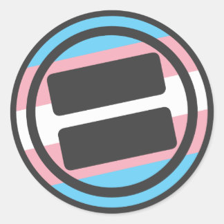 NOVA Pride Transgender Logotyp - Round Runt Klistermärke