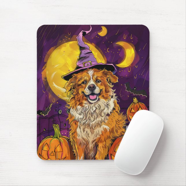 Nova Scotia Anka Toller Halloween Witch Pumpkin Musmatta (Med mus)