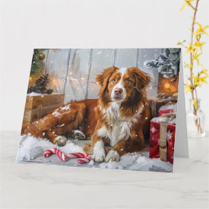 Nova Scotia Anka Toller Hund julfesten Kort