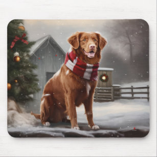 Nova Scotia Anka Toller Hund under julen i Snö Musmatta