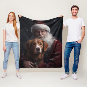 Nova Scotia Anka Toller med Jultomten Festive Fleecefilt