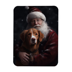 Nova Scotia Anka Toller med Jultomten Festive Magnet