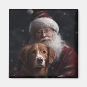 Nova Scotia Anka Toller med Jultomten Festive Magnet